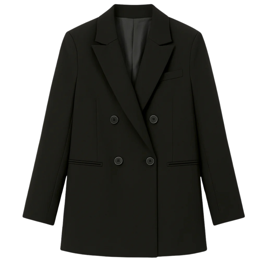 Double-Breasted Blazer Mid-Length