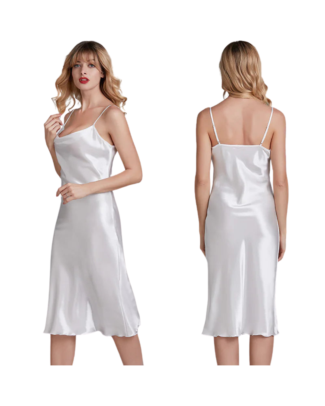 Silk Midi Slip Dress