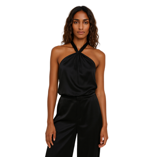 Satin Halter Tank Top
