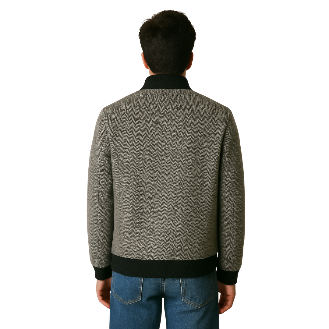 Textured Bomber Jacket