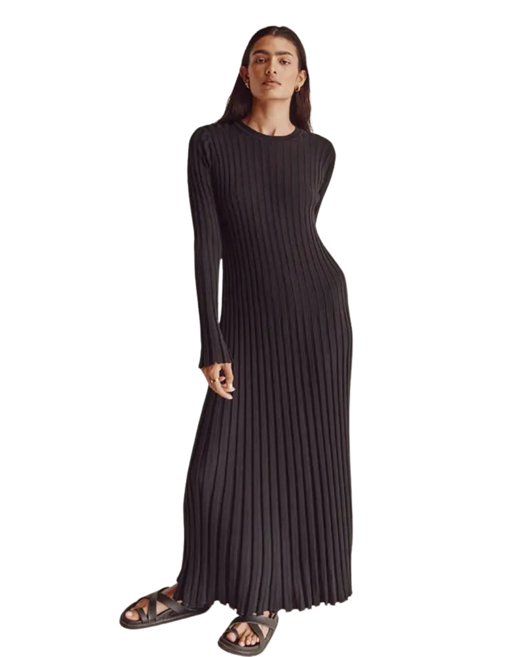 Ribbed Knit Maxi Dress
