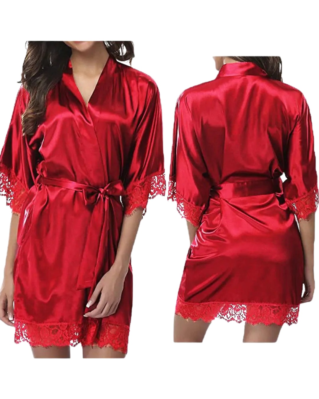 Satin Lace Robe