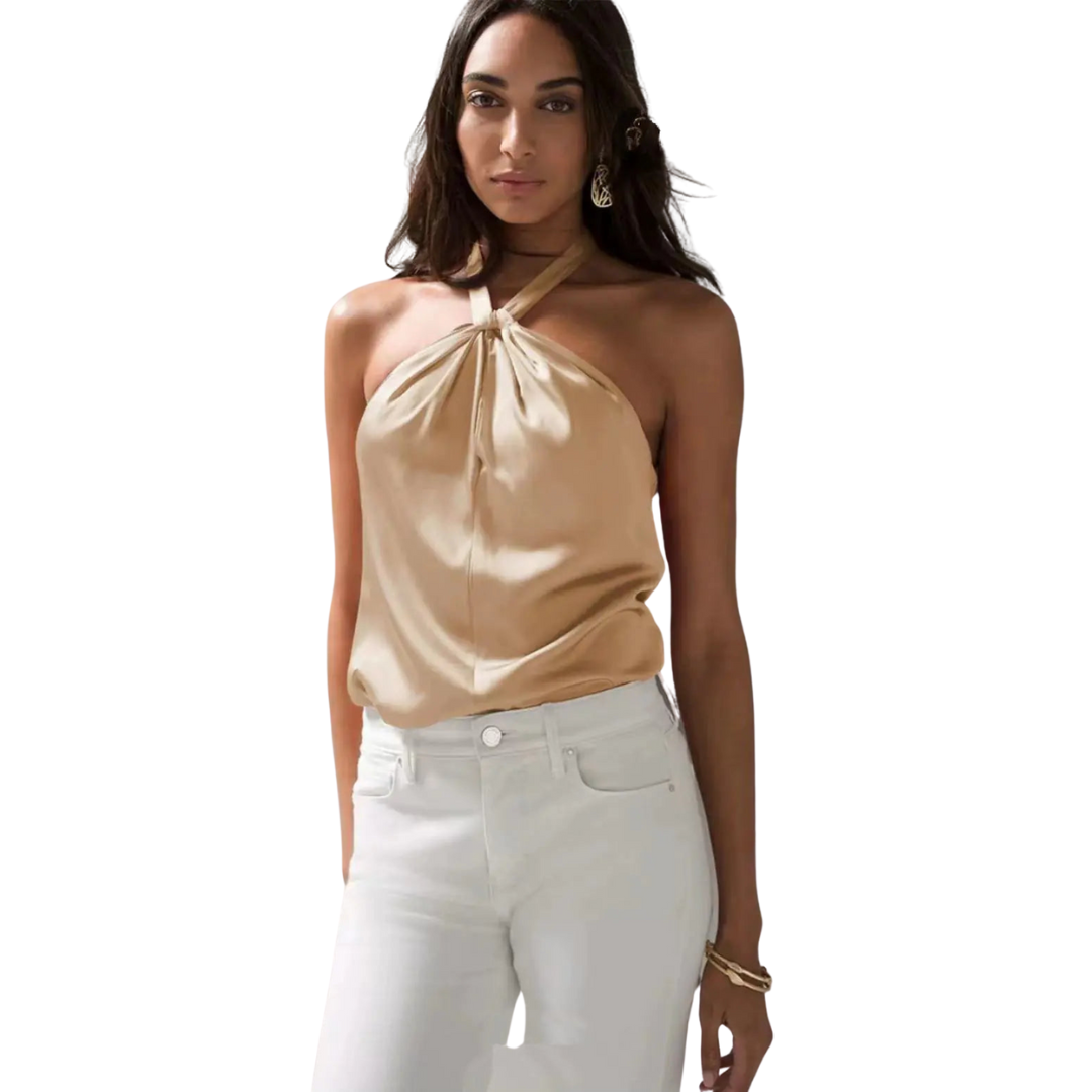 Satin Halter Tank Top