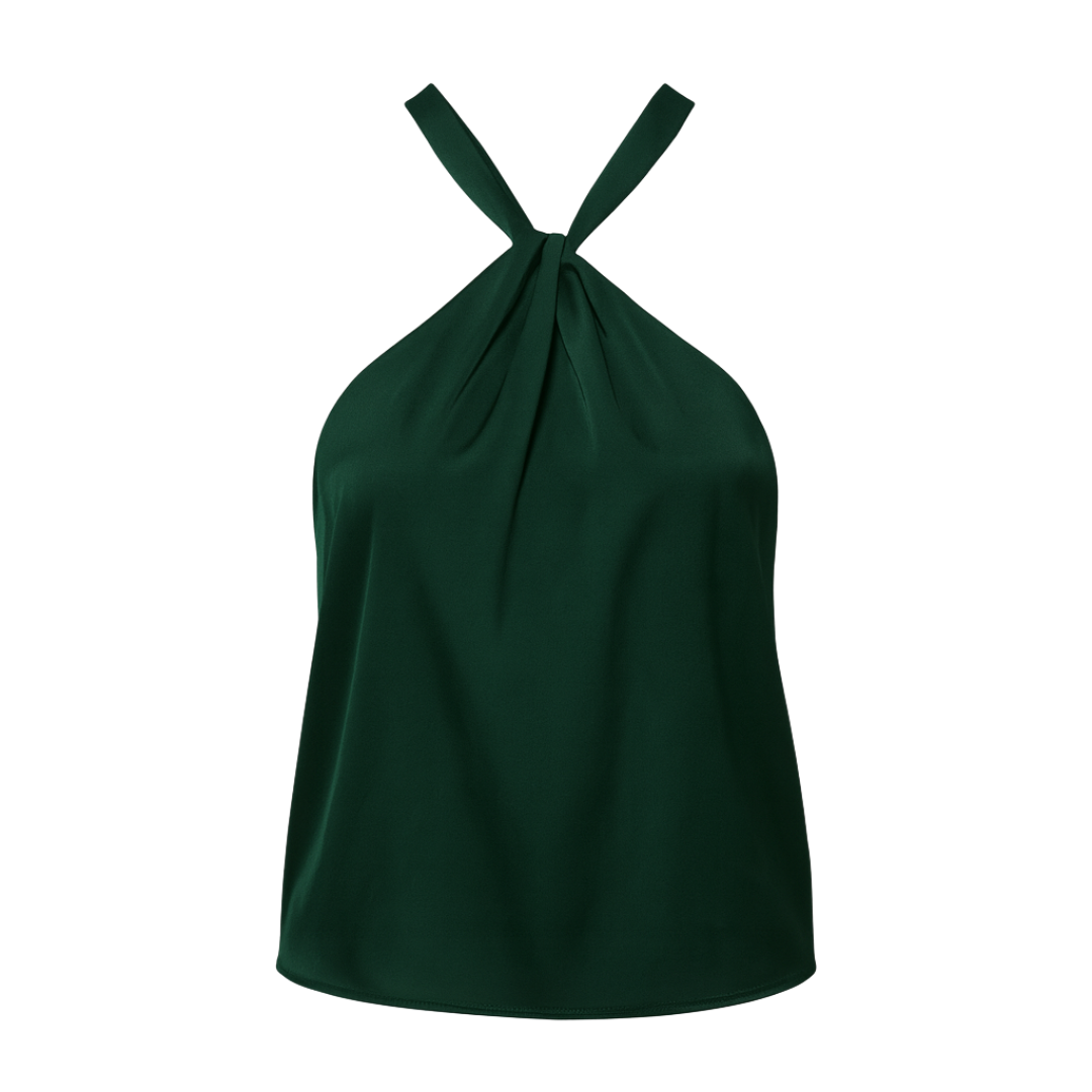Satin Halter Tank Top