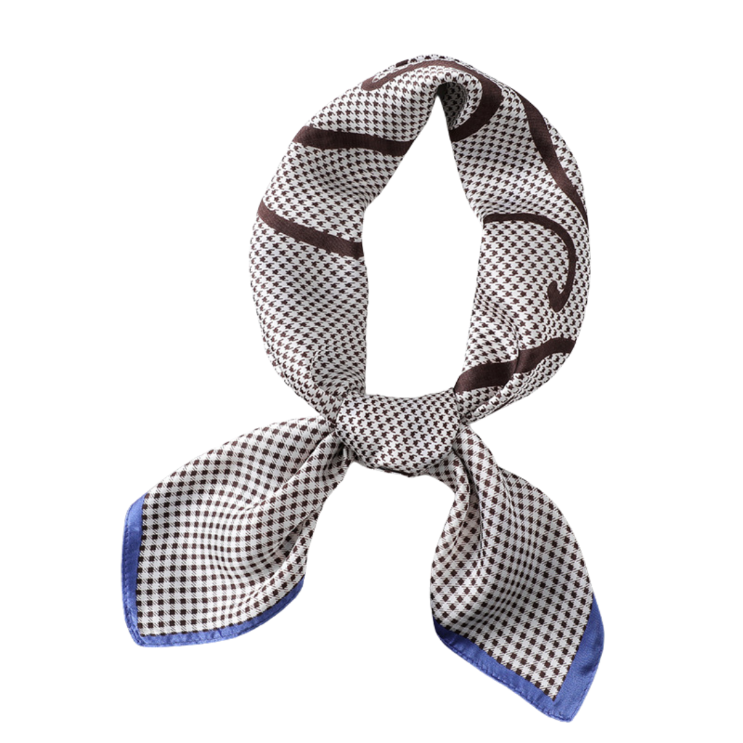 Classic Checkered Silk Scarf