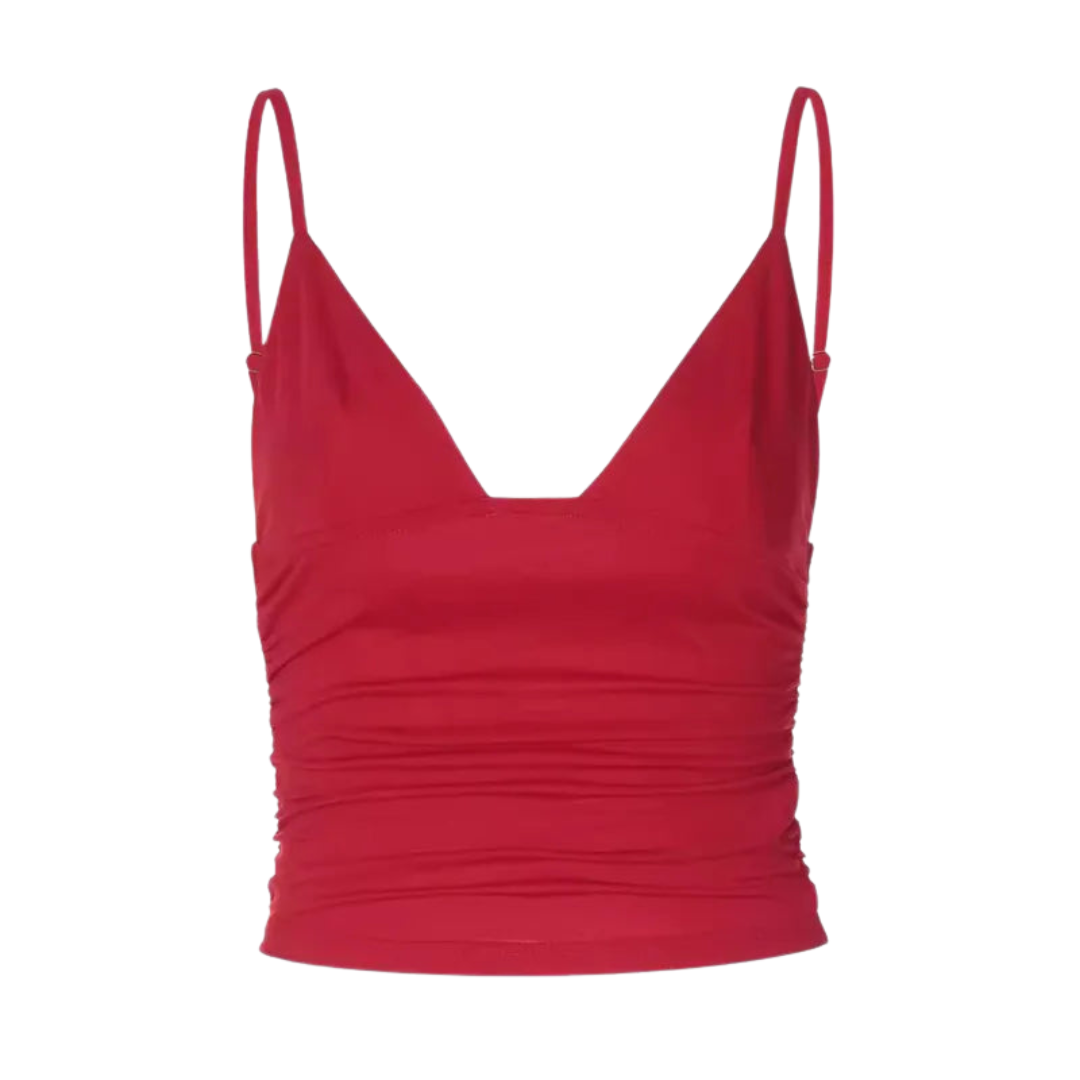V-Neck Slim Fit Crop Top