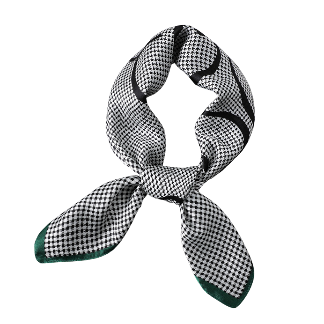 Classic Checkered Silk Scarf