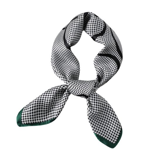 Classic Checkered Silk Scarf