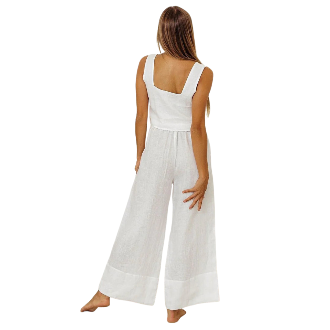 Cotton Linen Vest and Trousers Set