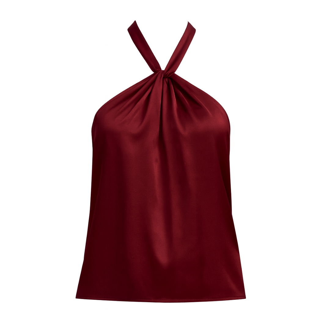 Satin Halter Tank Top
