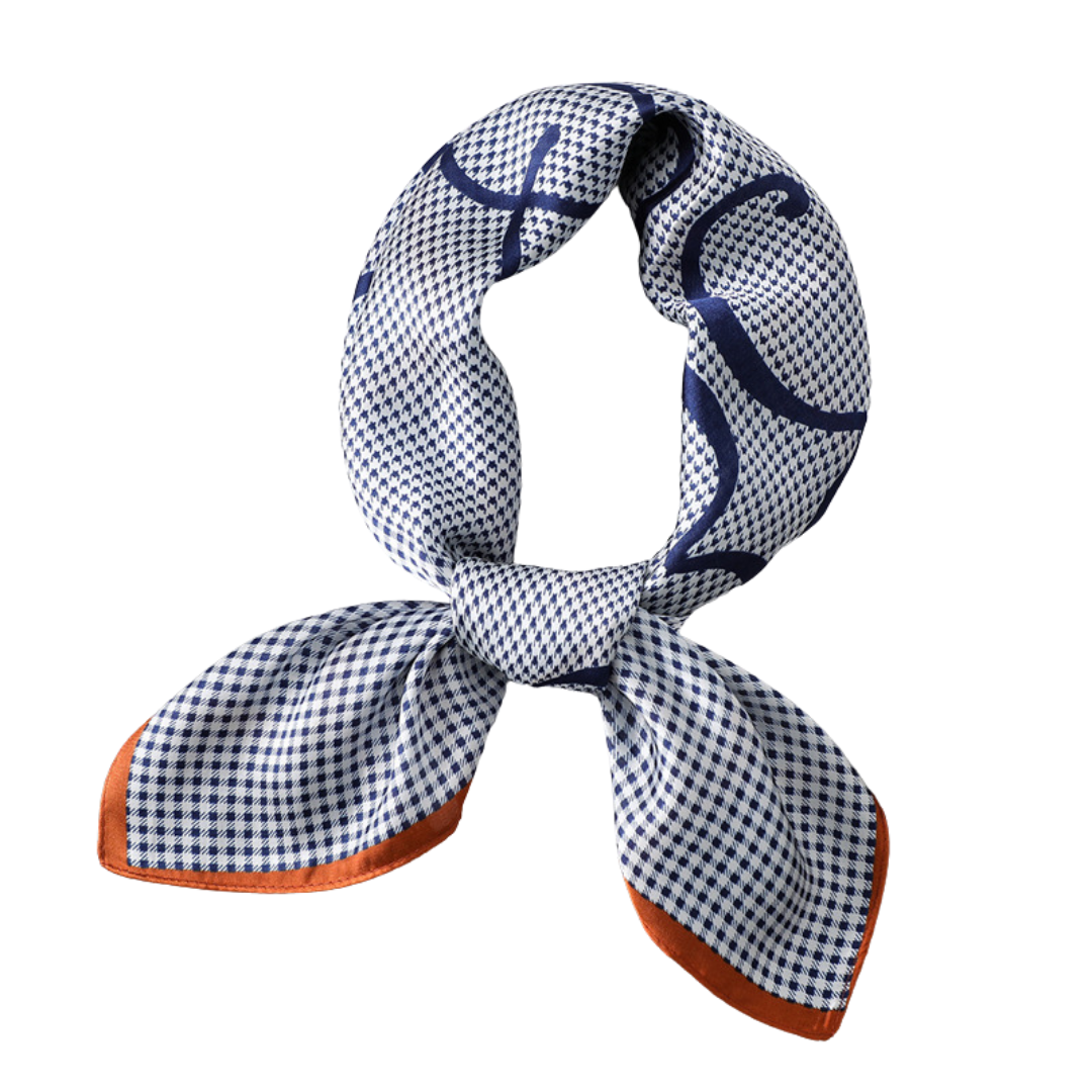 Classic Checkered Silk Scarf