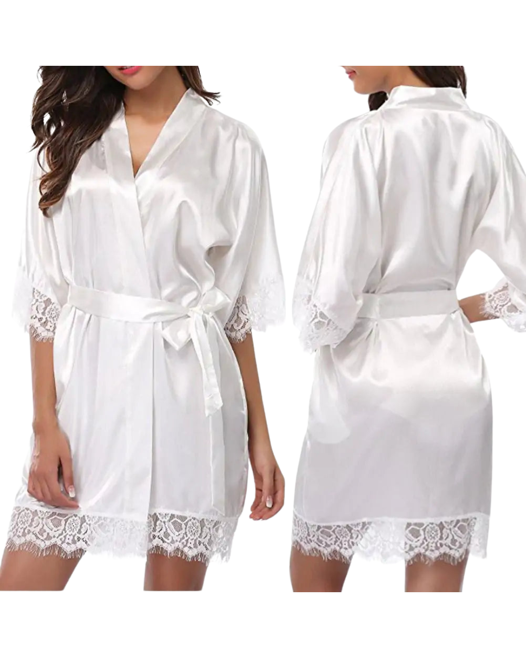 Satin Lace Robe