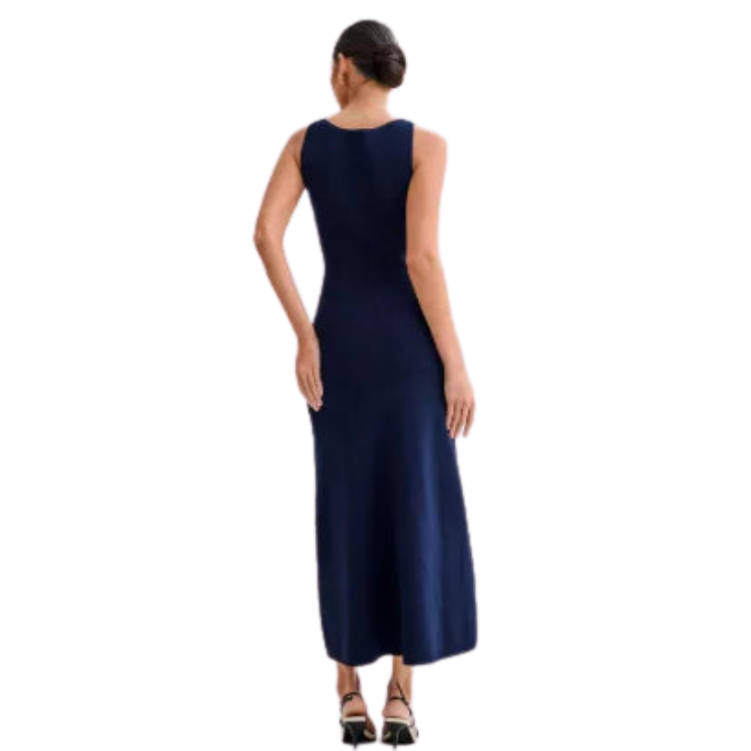 Button-Down Sleeveless Midi Dress