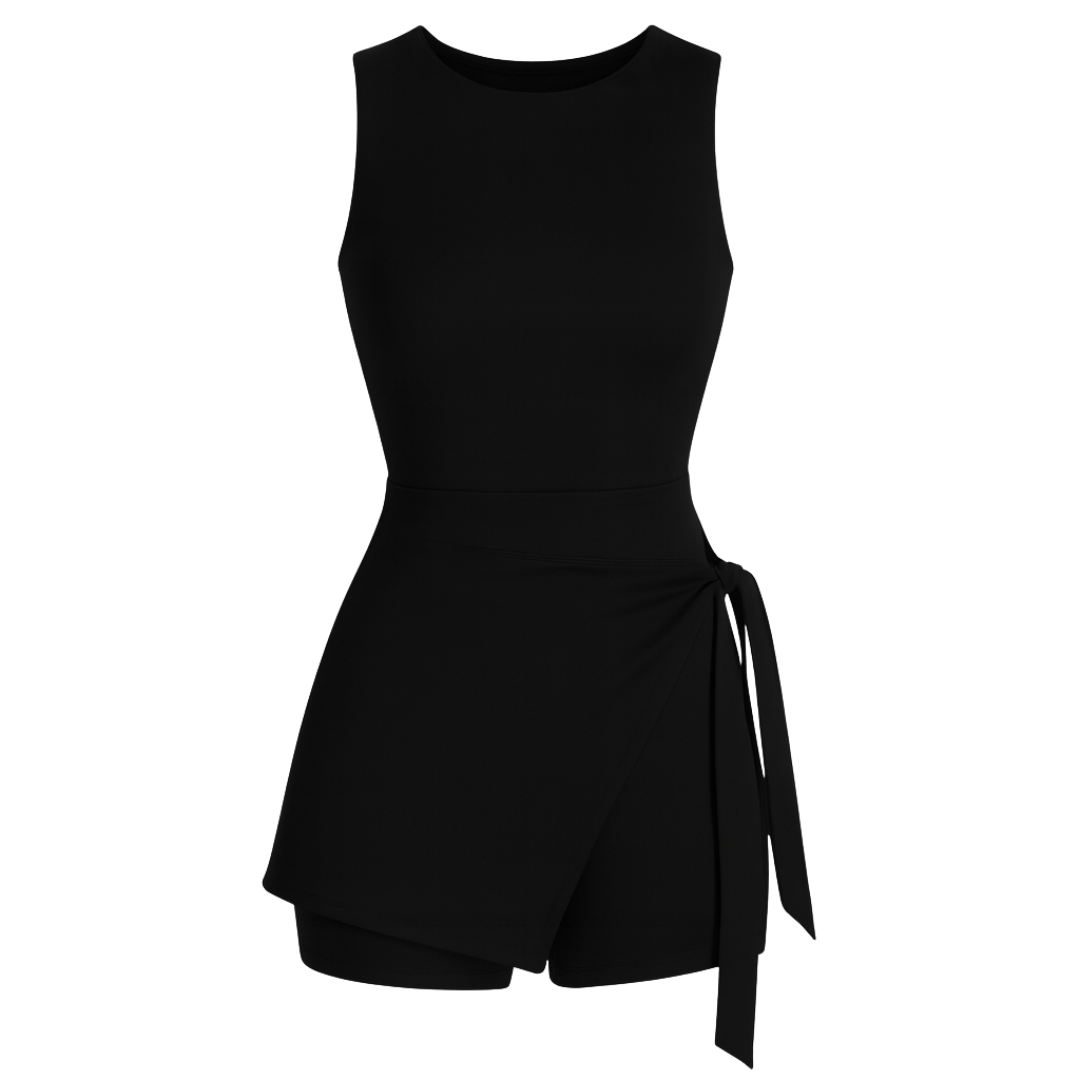 Wrap-Tie Athletic One-Piece