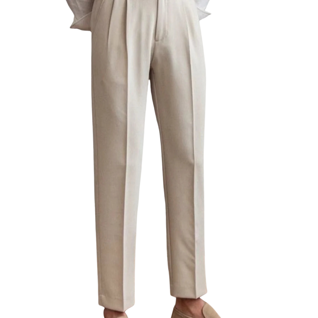 Classic Straight-Leg Cropped Trousers