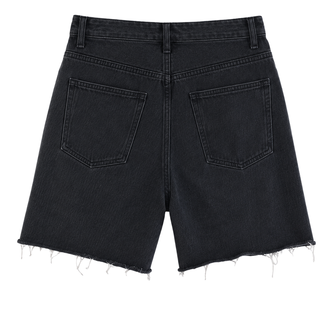 Wide Leg Denim Shorts