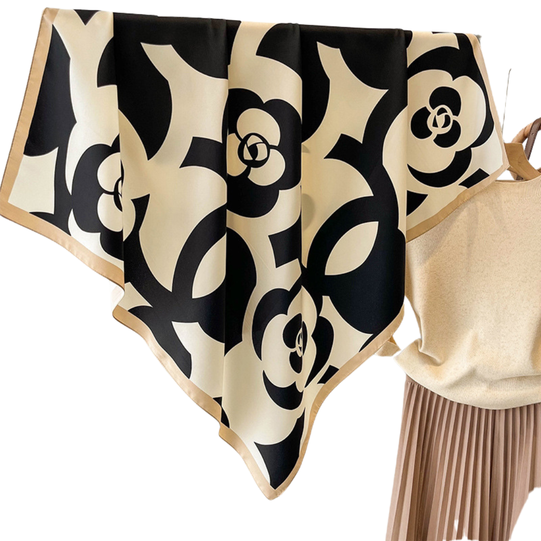 Yashan Camellia Silk Scarf