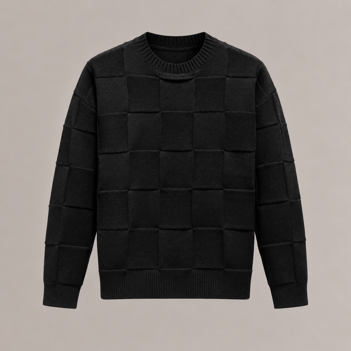 Basketweave Knit Sweater
