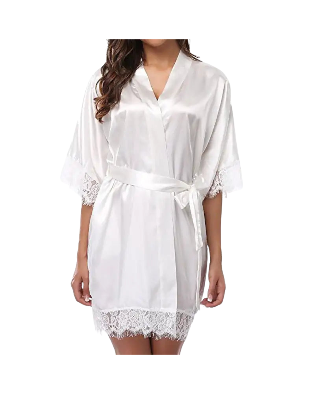 Satin Lace Robe