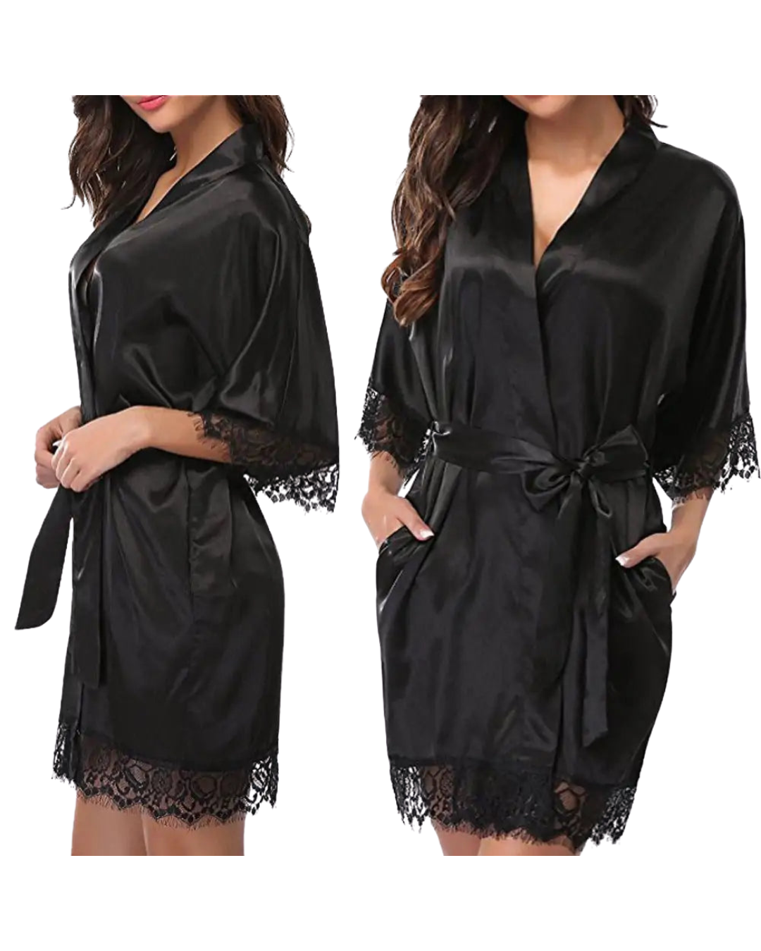 Satin Lace Robe