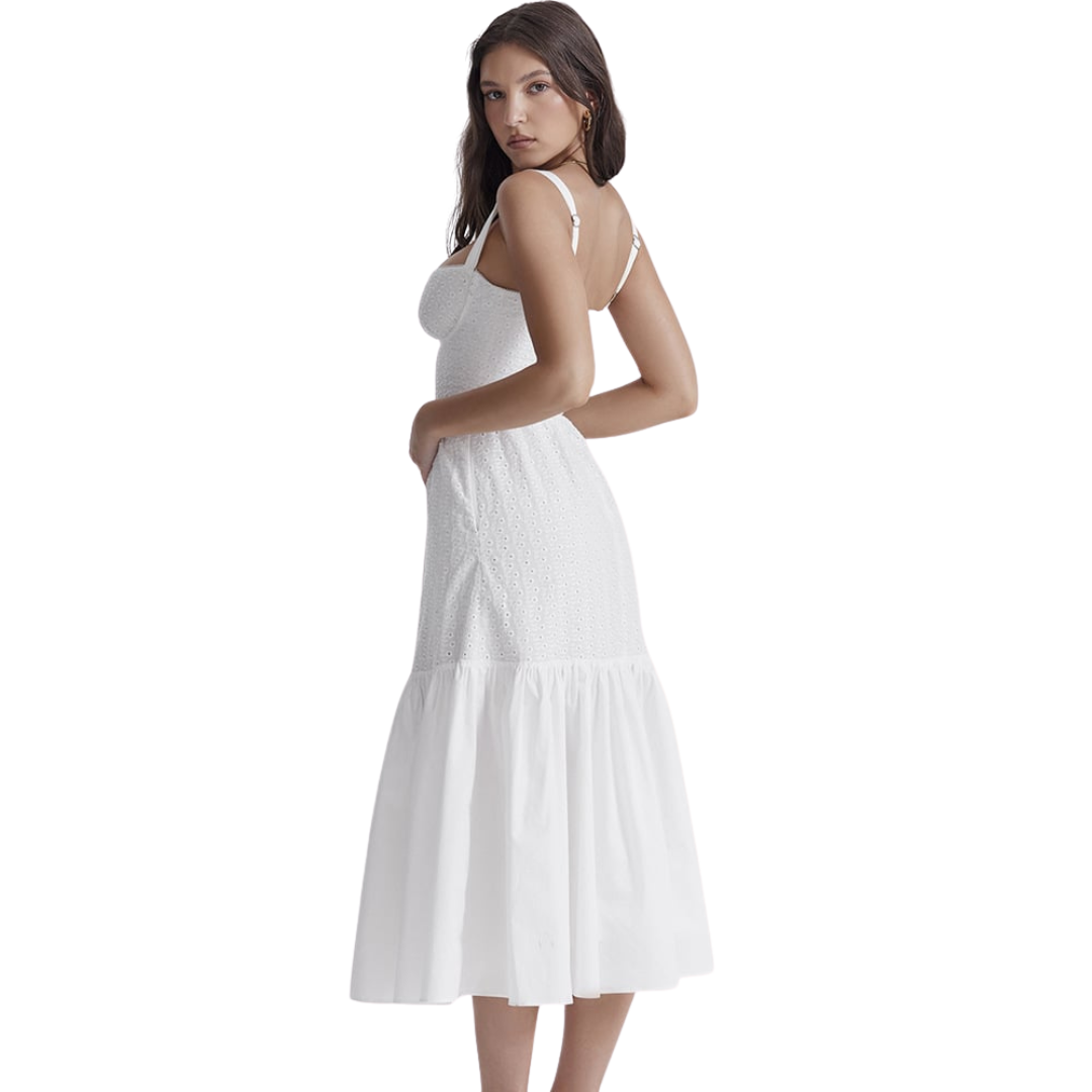 Cotton-Linen Jacquard Dress