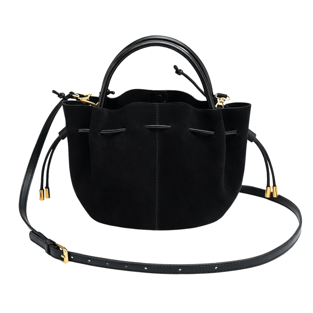 Suede Bucket Crossbody Bag