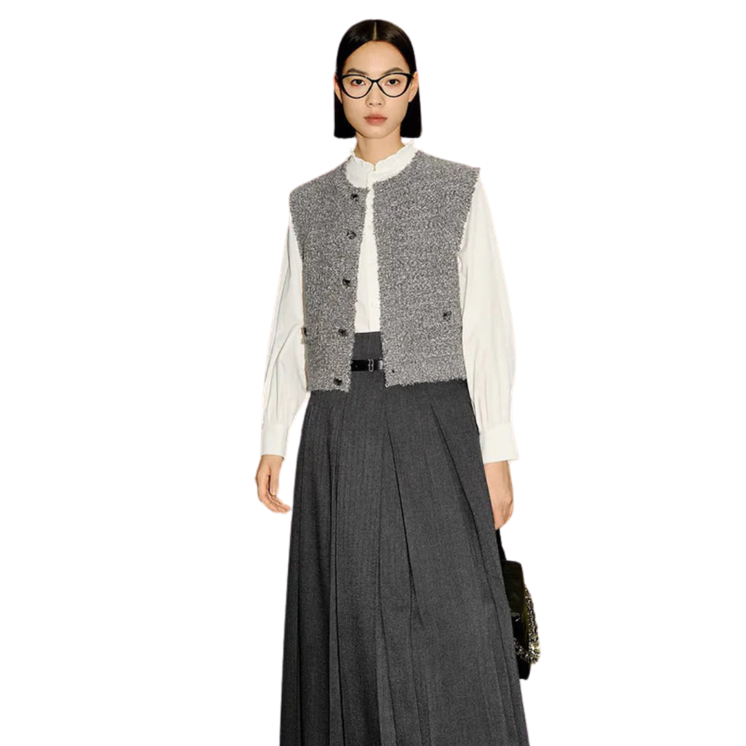 Melange Knitted Vest