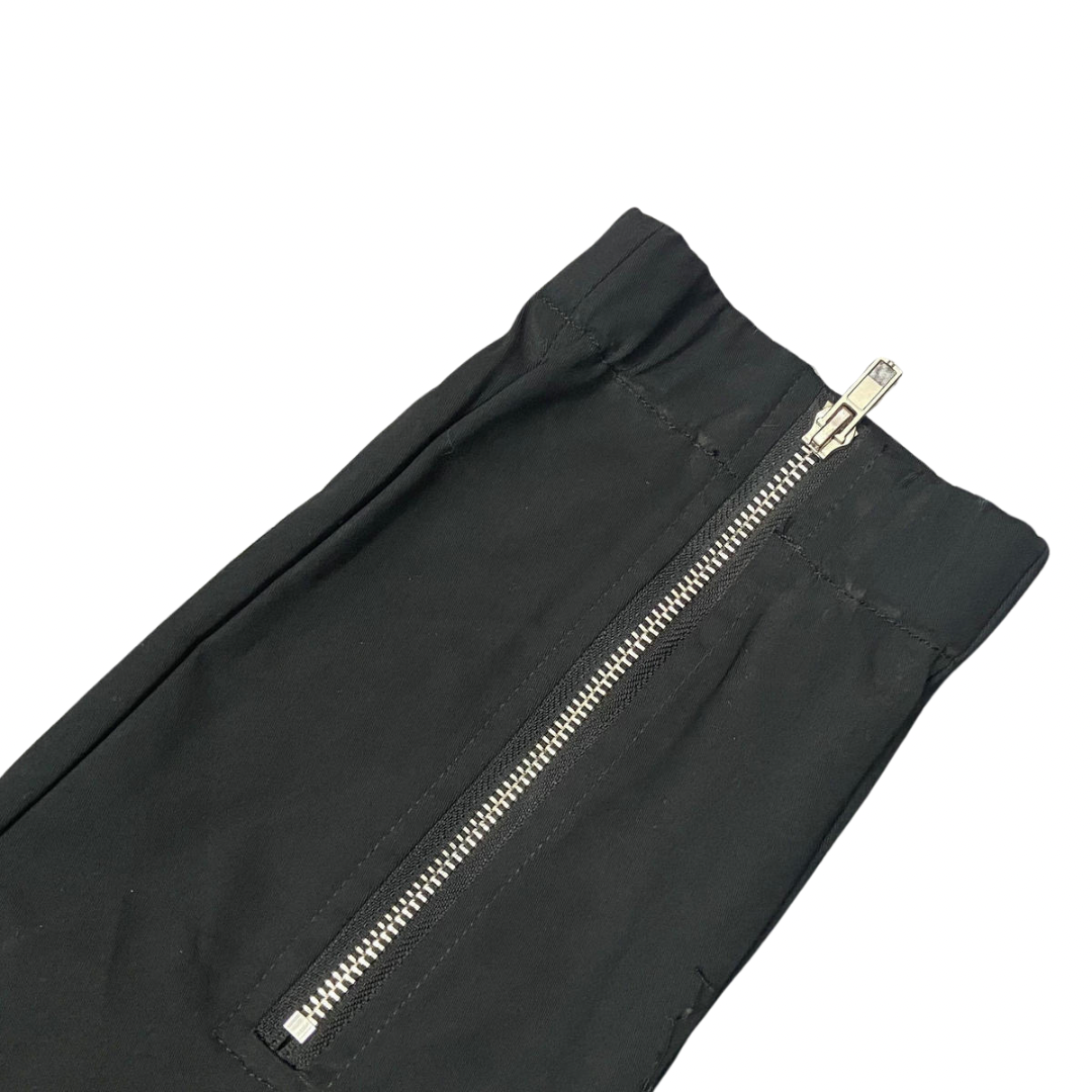 Zipper Straight Leg Utility Trousers