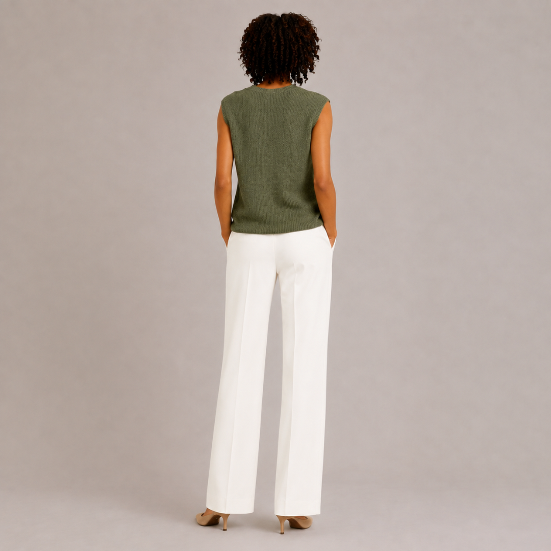 Knit V-Neck Sleeveless Top