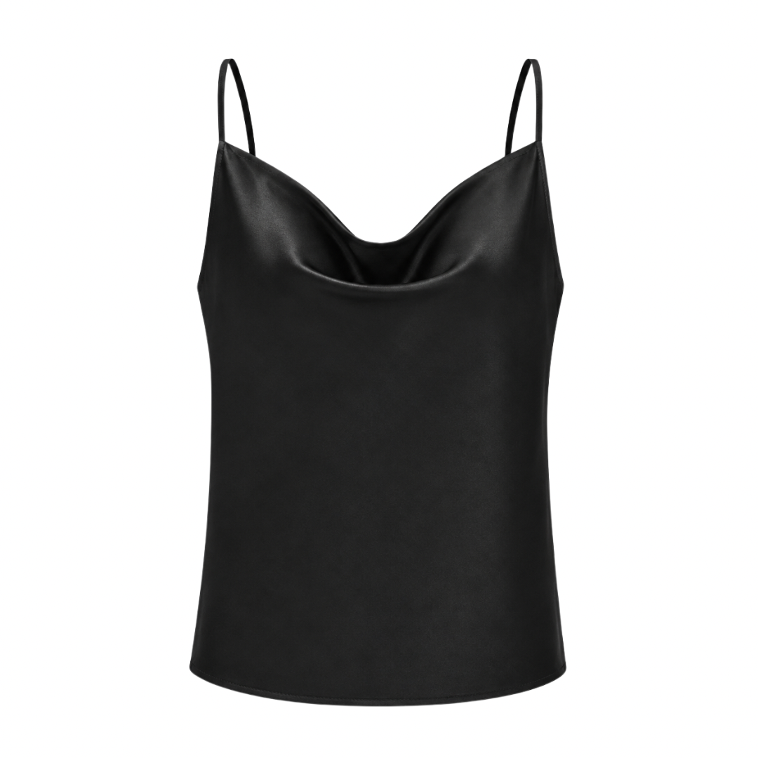 Satin Cowl Neck Top