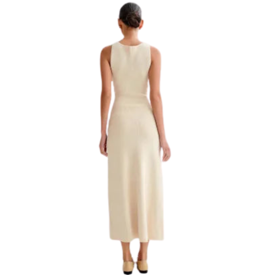 Button-Down Sleeveless Midi Dress