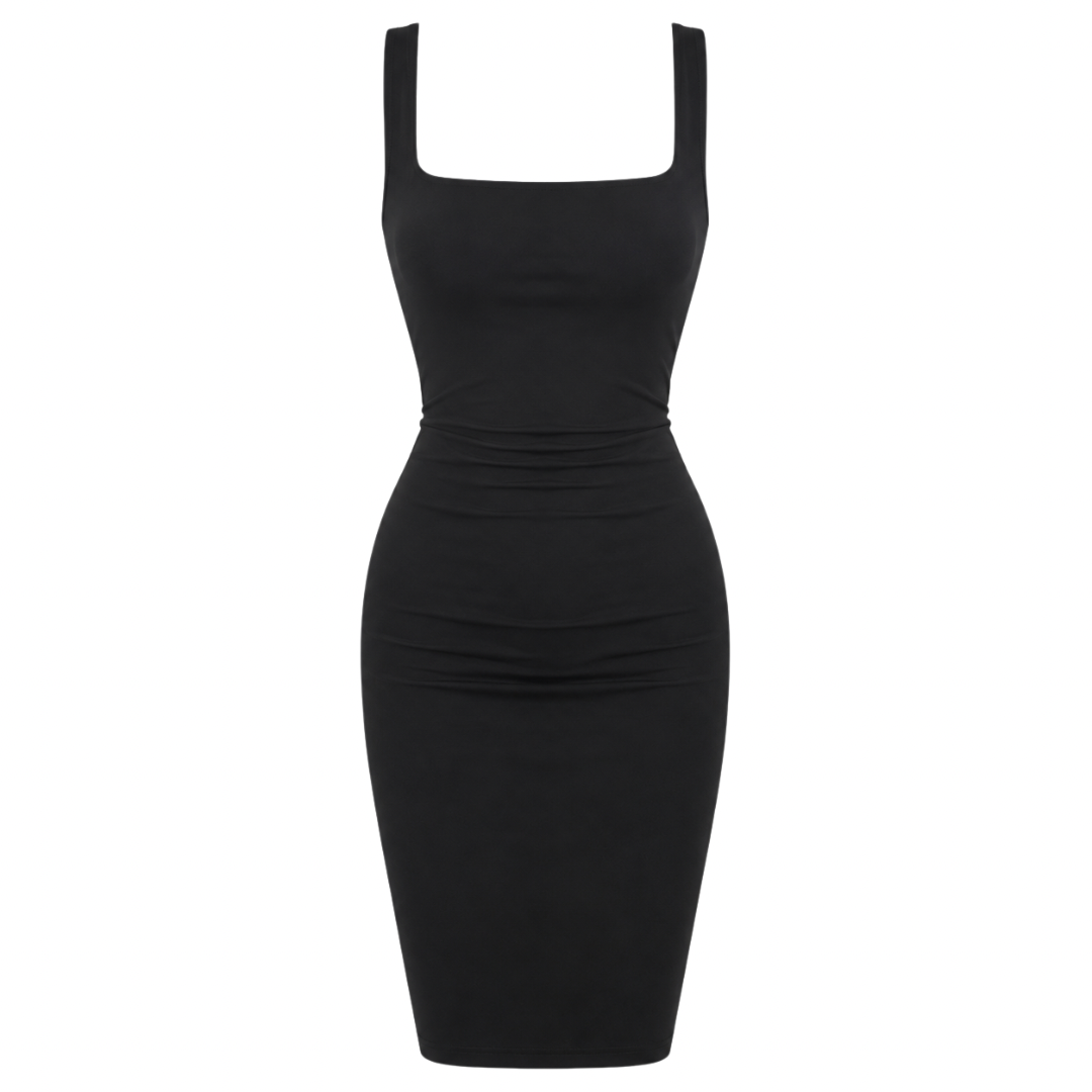 Square Neck Midi Dress