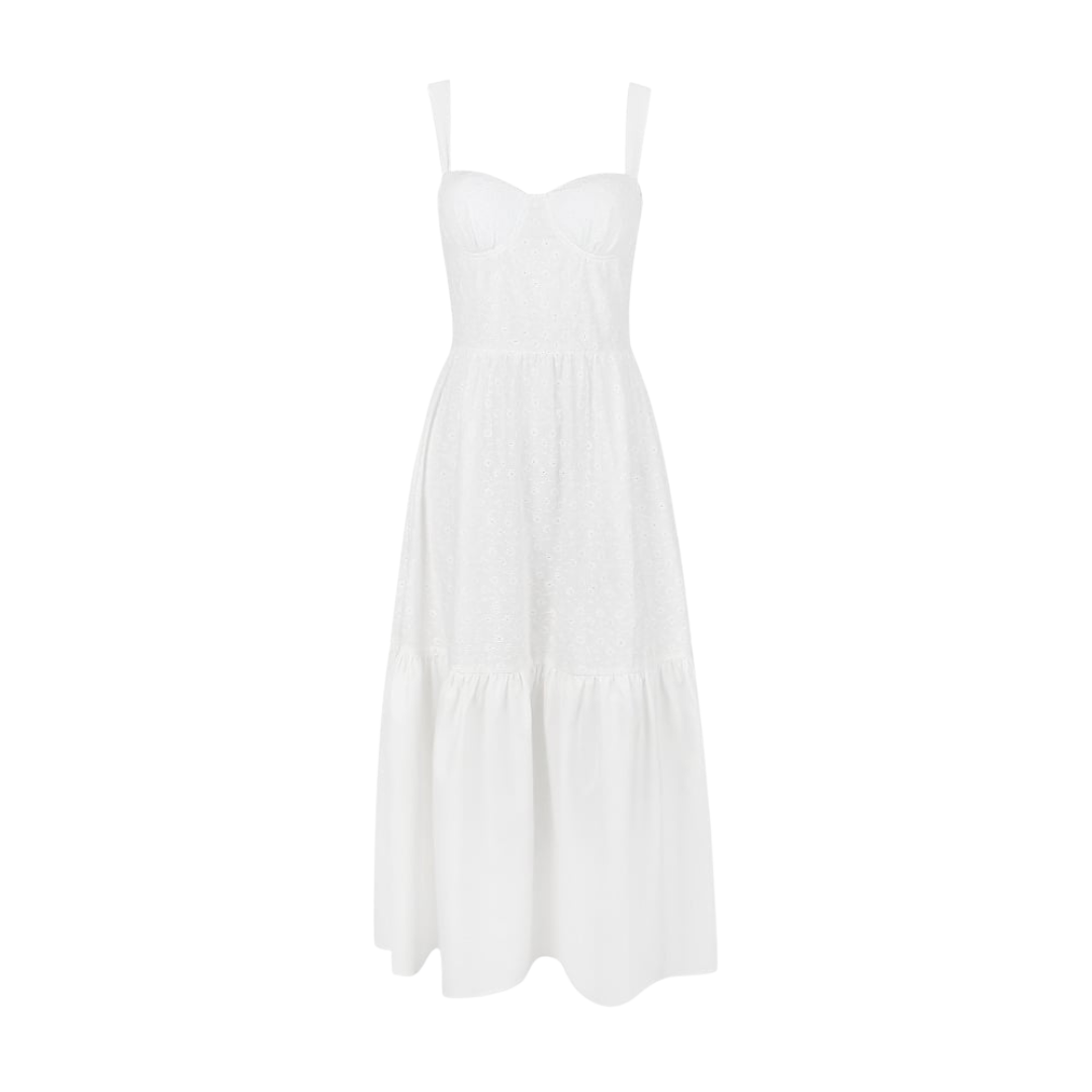Cotton-Linen Jacquard Dress