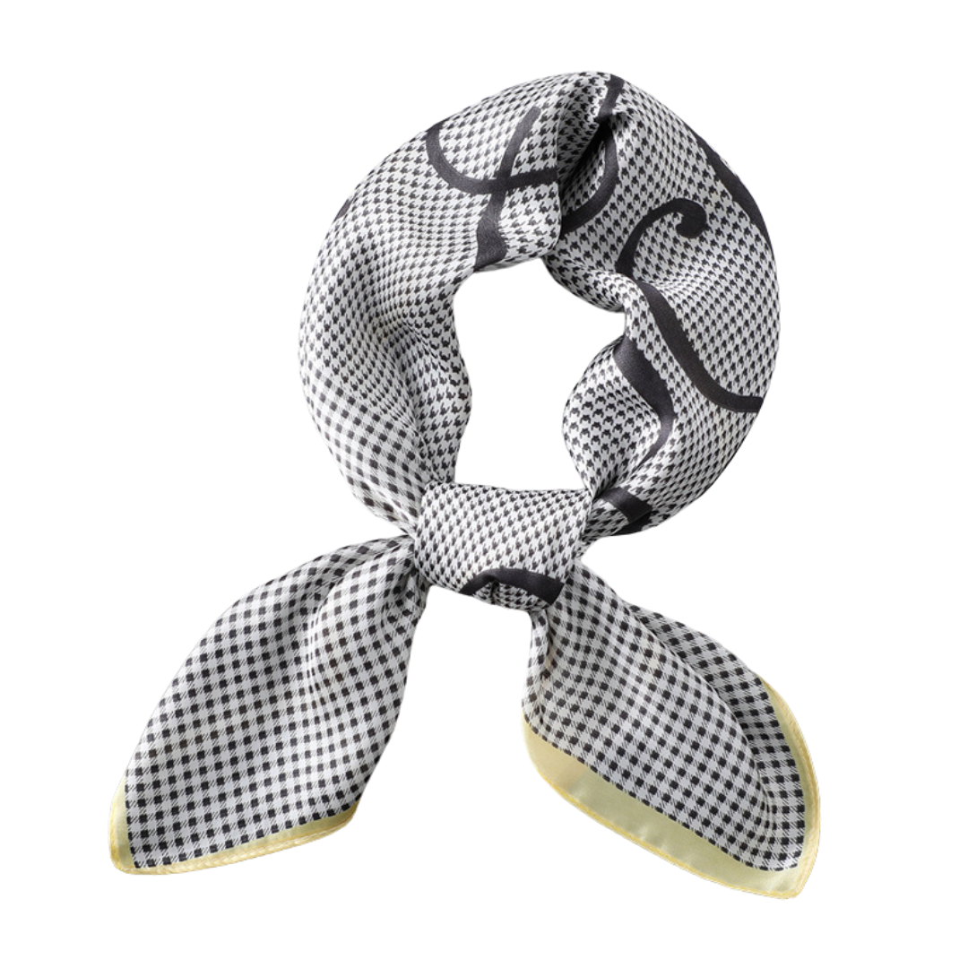Classic Checkered Silk Scarf