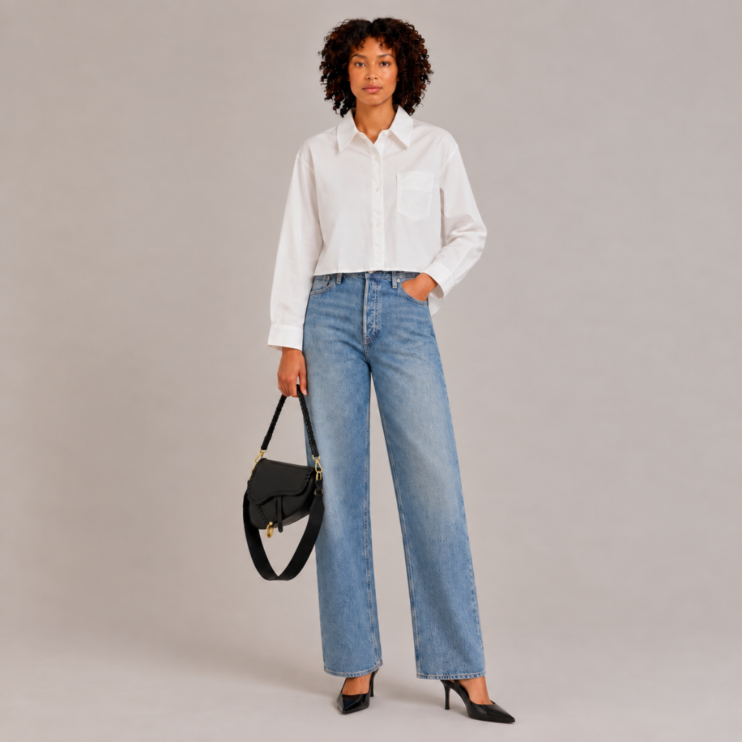 Cropped Cotton Shirt