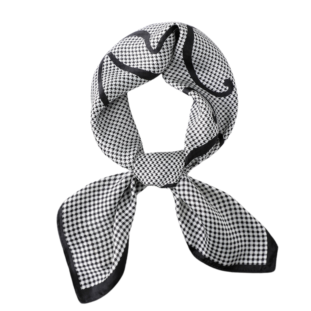 Classic Checkered Silk Scarf