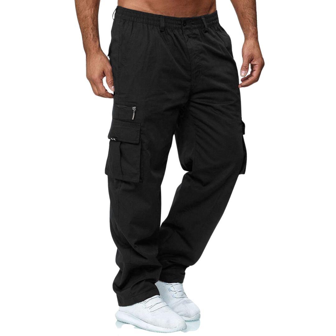 Straight-Leg Cargo Trousers