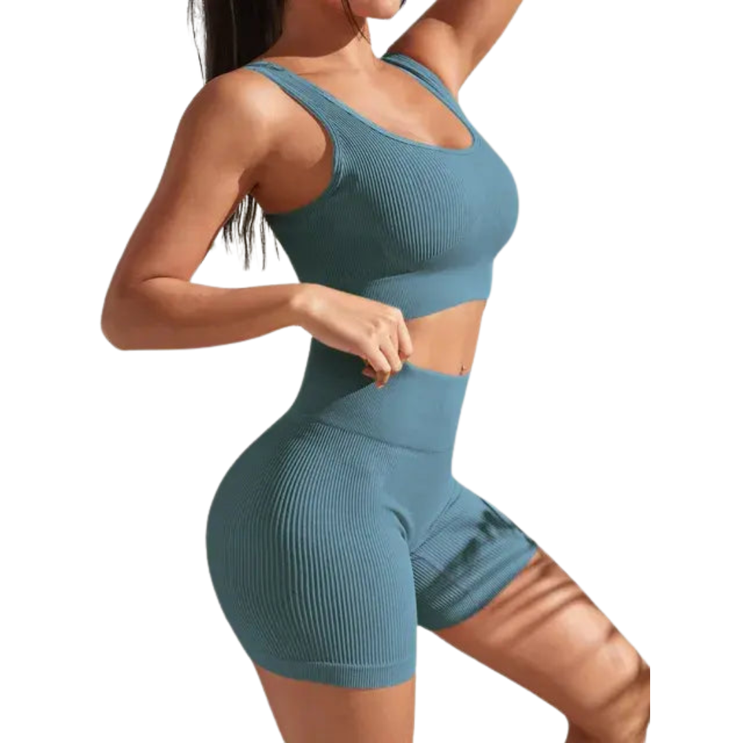 Seamless Ribbed Yoga Sets