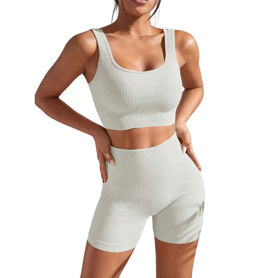 Seamless Ribbed Yoga Sets