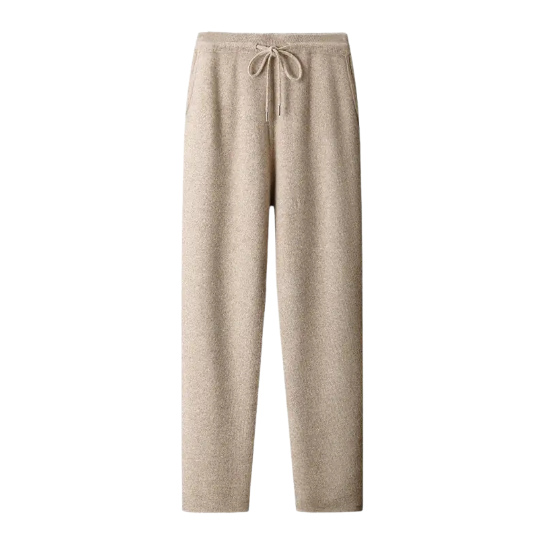 men's wool tracksuit set in sand (beige), detail trousers – The Olace
