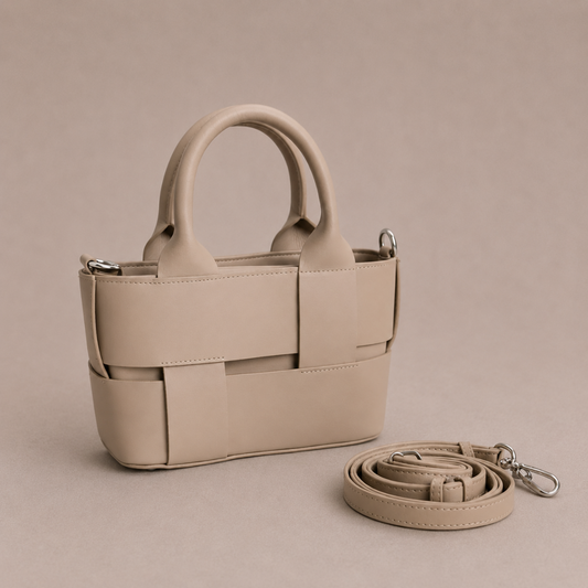 Woven Leather Crossbody Bag