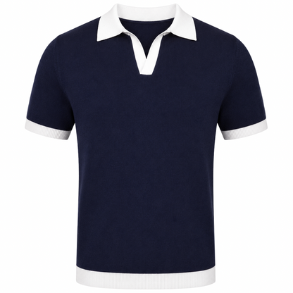 Contrast Knit Polo