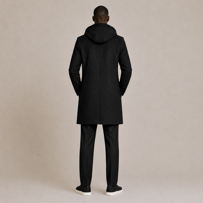 Wool Coat with Detachable Hood