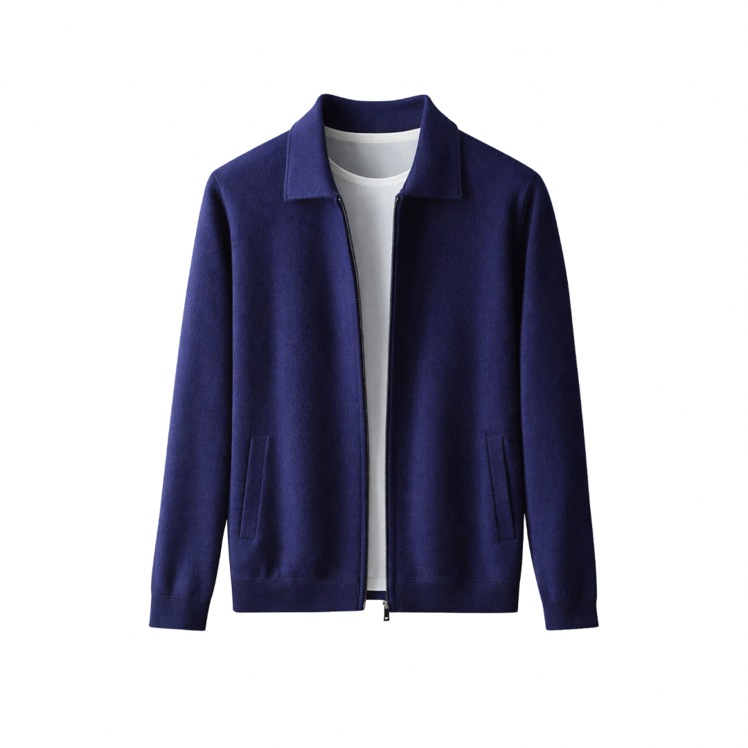 Wool Knit Cardigan With Pockets