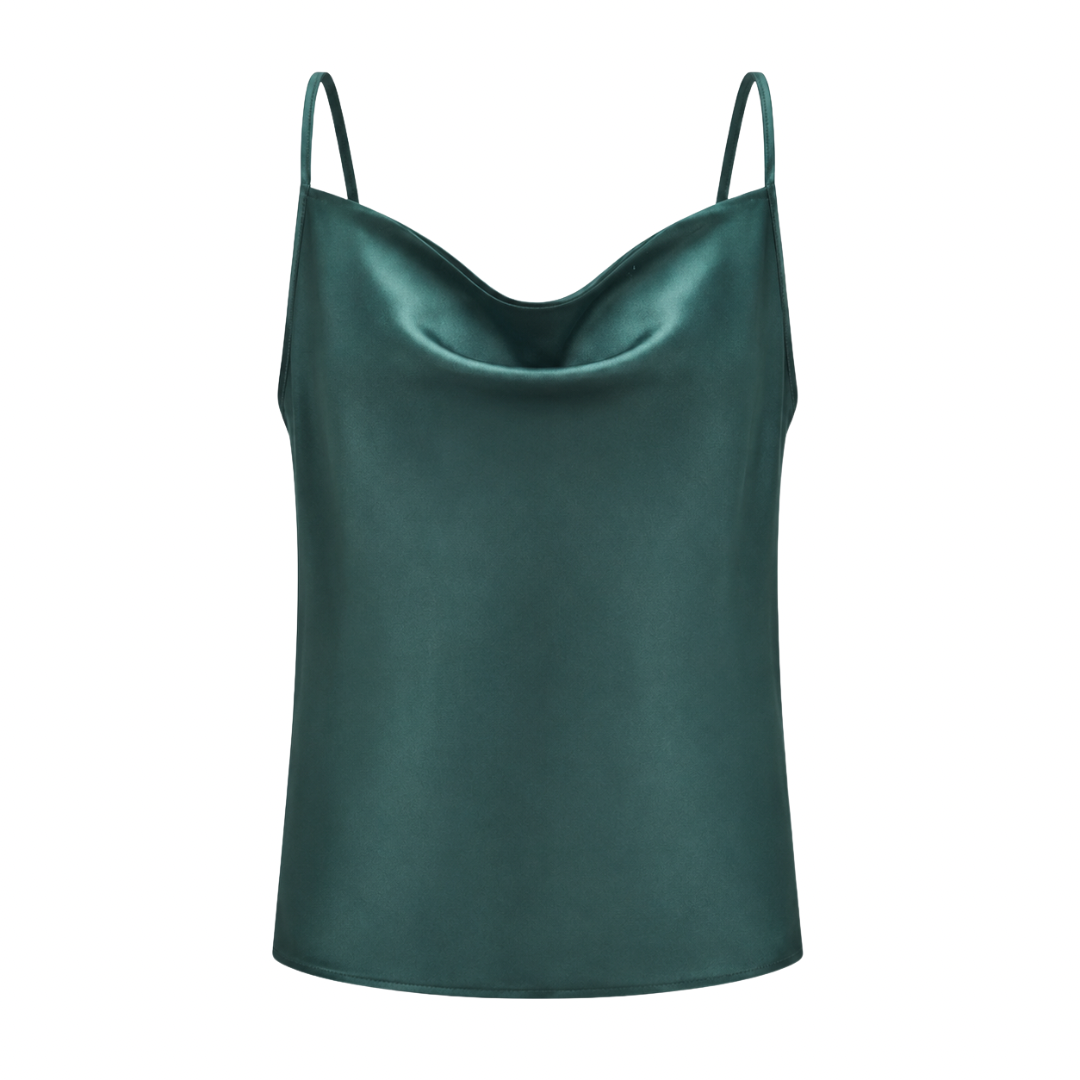 Satin Cowl Neck Top