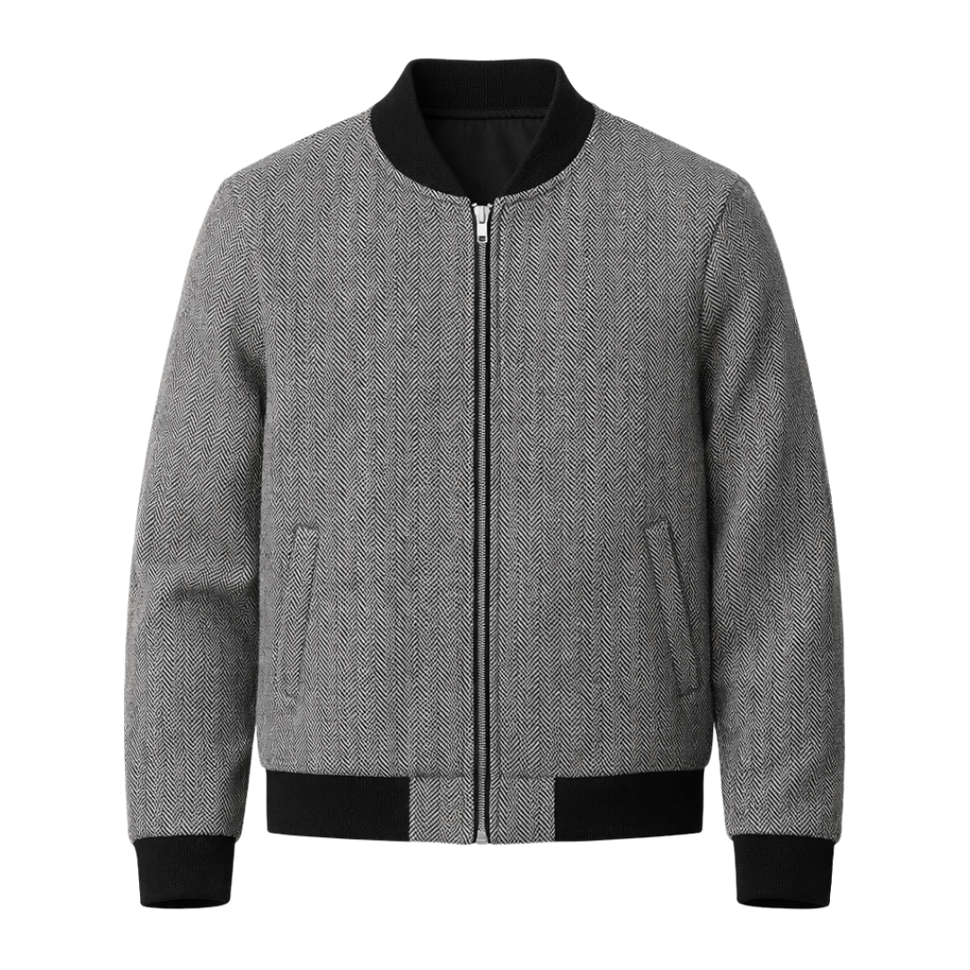 Textured Bomber Jacket