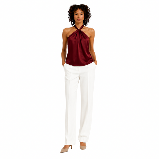 Satin Halter Tank Top