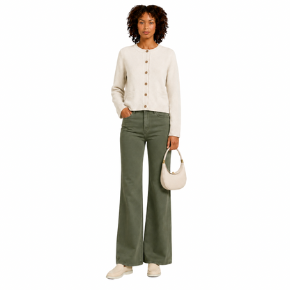 Stretch Flared Pants
