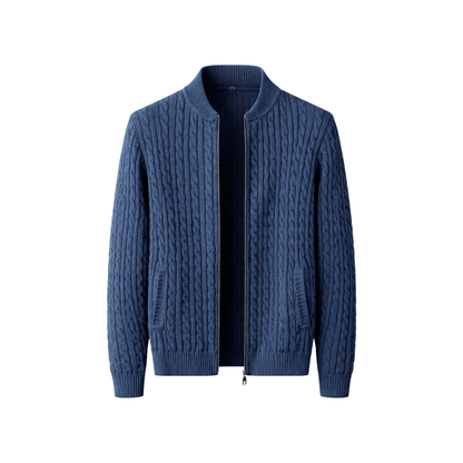 Cable Knit Zip Cardigan