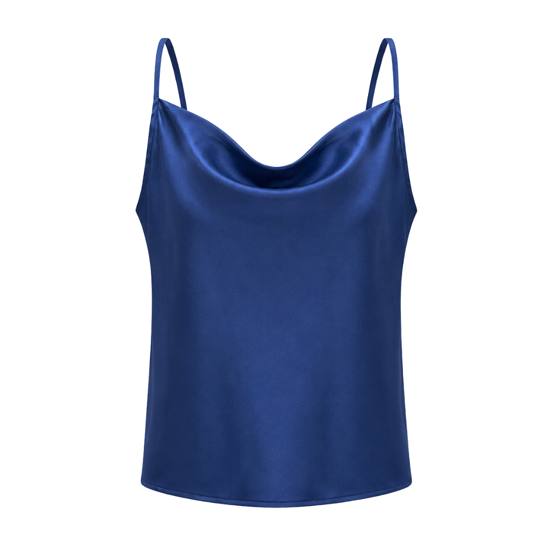 Satin Cowl Neck Top